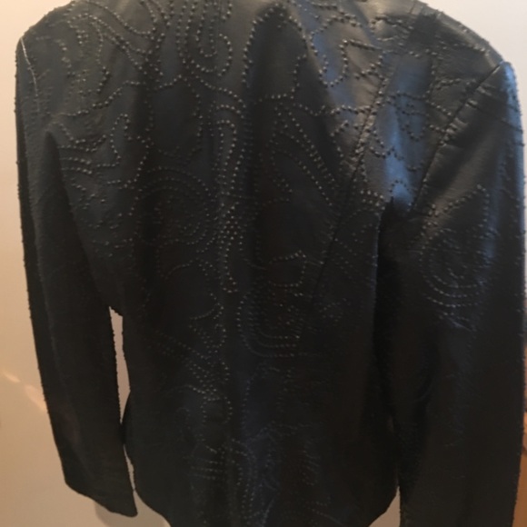 B & J Black Leather Jacket - Picture 4 of 5